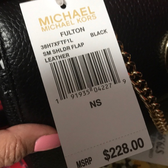 5🌟 RATING-Michael Kors Black “Fulton” Leather Bag - Picture 8 of 8